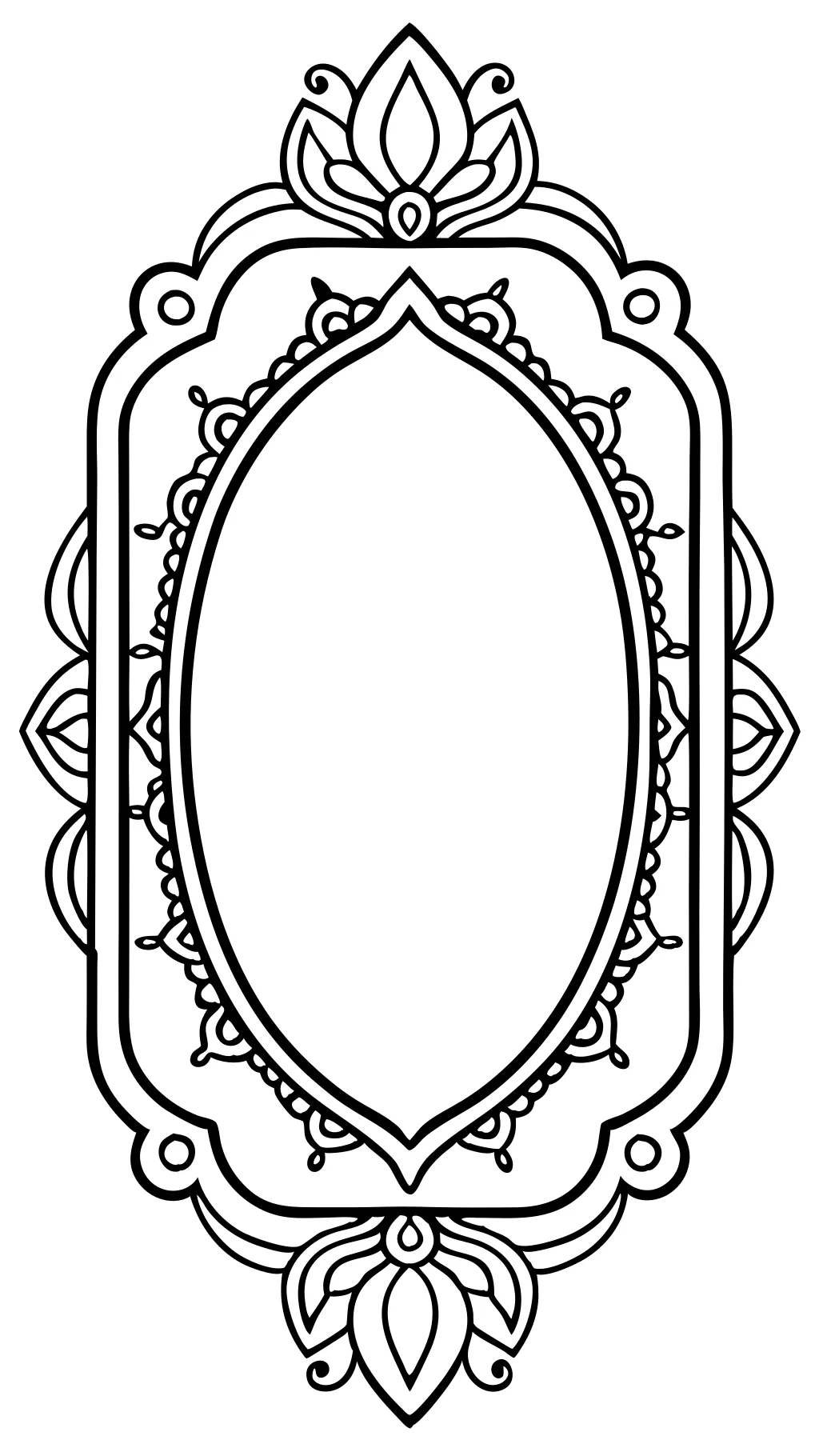 coloring page picture frame